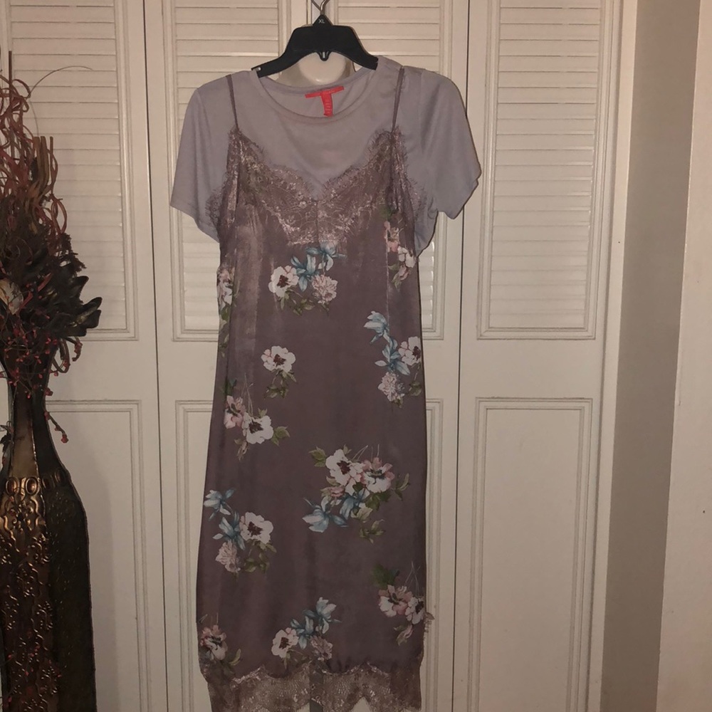 T shirt layered dress